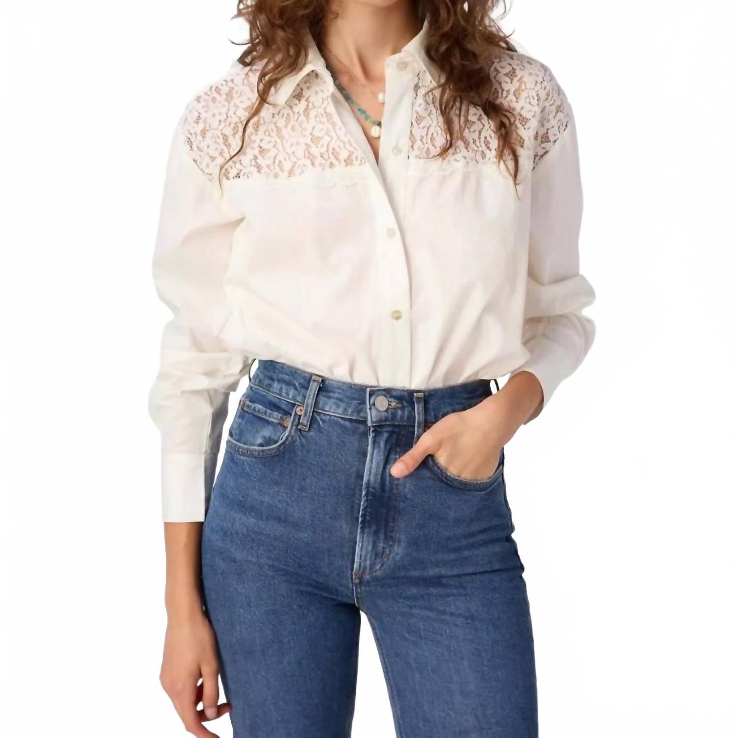 New Cami Nyc Silas Cotton Poplin Top In Macadamia